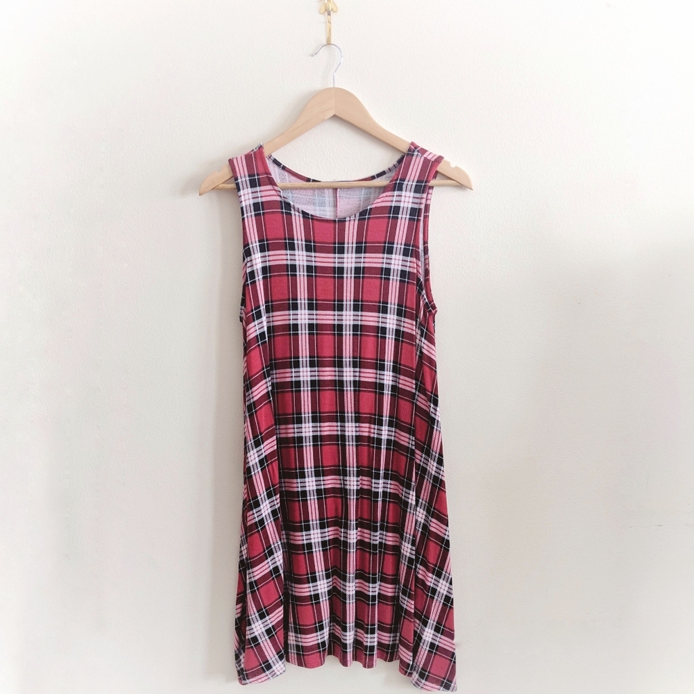 Red & Black Plaid Sweet Claire Dress from Modcloth